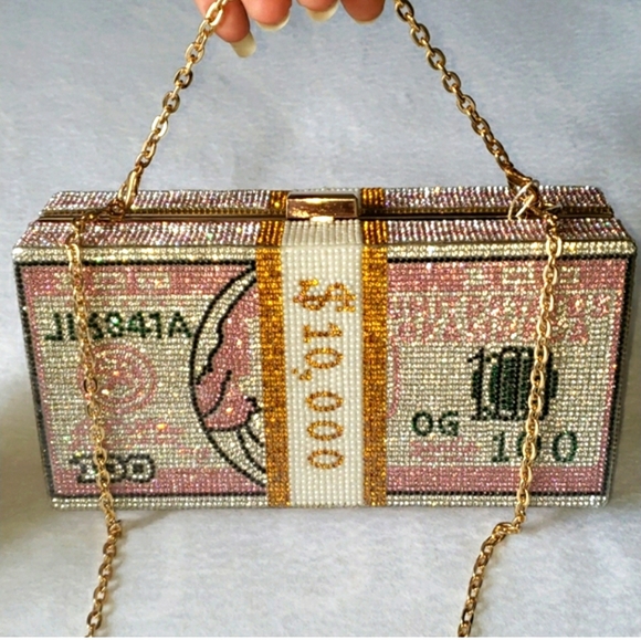 🎉🎉HP🎉🎉 💸Stack Of Cash Evening Clutch - Picture 1 of 5